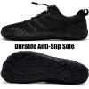 imageWateLves Barefoot Water Shoes Women Men Anti Slip Wide Toe Breathable Walking Shoes Minimalist Zero Drop Sneakers for Beach Travel HikingAblack