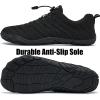 imageWateLves Barefoot Water Shoes Women Men Anti Slip Wide Toe Breathable Walking Shoes Minimalist Zero Drop Sneakers for Beach Travel HikingBblack