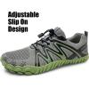 imageWateLves Barefoot Water Shoes Women Men Breathable Wide Width Toe Box Beach Walking Shoes Comfortable Slip On Minimalist Sneakers for Travel HikingAgreyGreen