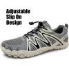 imageWateLves Barefoot Water Shoes Women Men Breathable Wide Width Toe Box Beach Walking Shoes Comfortable Slip On Minimalist Sneakers for Travel HikingAwhiteGrey
