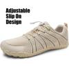 imageWateLves Barefoot Water Shoes Women Men Breathable Wide Width Toe Box Beach Walking Shoes Comfortable Slip On Minimalist Sneakers for Travel HikingBbeige