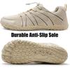 imageWateLves Barefoot Water Shoes Women Men Breathable Wide Width Toe Box Beach Walking Shoes Comfortable Slip On Minimalist Sneakers for Travel HikingBbeige