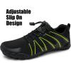 imageWateLves Barefoot Water Shoes Women Men Breathable Wide Width Toe Box Beach Walking Shoes Comfortable Slip On Minimalist Sneakers for Travel HikingBblackGreen
