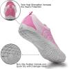 imageWateLves Barefoot Water Shoes for Women Men Quick Dry Aqua Swim Shoes for Outdoor Fishing Beach Pool Boat Surfing WalkingWhite Pink