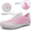 imageWateLves Barefoot Water Shoes for Women Men Quick Dry Aqua Swim Shoes for Outdoor Fishing Beach Pool Boat Surfing WalkingWhite Pink