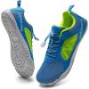 imageWateLves Barefoot Water Shoes for Women Men Wide Toe QuickDry Lightweight Mesh Breathable Aqua Shoes with Drainage Holes for Beach Swim Yoga Exercise Surf Pool BoatBlueGreen