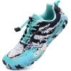 imageWateLves Barefoot Water Shoes for Women Men Wide Toe QuickDry Lightweight Mesh Breathable Aqua Shoes with Drainage Holes for Beach Swim Yoga Exercise Surf Pool BoatGreenWhite