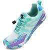 imageWateLves Barefoot Water Shoes for Women Men Wide Toe QuickDry Lightweight Mesh Breathable Aqua Shoes with Drainage Holes for Beach Swim Yoga Exercise Surf Pool BoatPurpleWhite