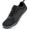 imageWateLves Barefoot Water Shoes for Women Men Wide Toe QuickDry Lightweight Mesh Breathable Aqua Shoes with Drainage Holes for Beach Swim Yoga Exercise Surf Pool BoatDark Gray