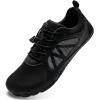 imageWateLves Barefoot Water Shoes for Women Men Wide Toe QuickDry Lightweight Mesh Breathable Aqua Shoes with Drainage Holes for Beach Swim Yoga Exercise Surf Pool BoatBlack