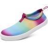 imageWateLves Water Shoes for Men and Women  QuickDry MultiPurpose Casual Water Sneakers SlipOn with Drainage Holes  Lightweight NonSlip Aqua Shoes for Outdoor Water SportsRainbow