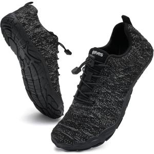imageWateLves Barefoot Water Shoes Women Men Anti Slip Wide Toe Breathable Walking Shoes Minimalist Zero Drop Sneakers for Beach Travel HikingBmix Grey
