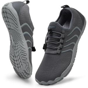imageWateLves Barefoot Water Shoes for Women Men Quick Dry Aqua Swim Shoes for Outdoor Fishing Beach Pool Boat Surfing WalkingGrey
