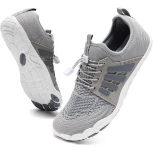 imageWateLves Barefoot Water Shoes for Women Men Quick Dry Aqua Swim Shoes for Outdoor Fishing Beach Pool Boat Surfing WalkingLight Gray