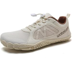 imageWateLves Barefoot Water Shoes for Women Men Wide Toe QuickDry Lightweight Mesh Breathable Aqua Shoes with Drainage Holes for Beach Swim Yoga Exercise Surf Pool BoatBeige