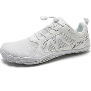 imageWateLves Barefoot Water Shoes for Women Men Wide Toe QuickDry Lightweight Mesh Breathable Aqua Shoes with Drainage Holes for Beach Swim Yoga Exercise Surf Pool BoatWhite