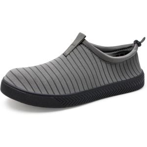 imageWateLves Water Shoes for Men and Women  QuickDry MultiPurpose Casual Water Sneakers SlipOn with Drainage Holes  Lightweight NonSlip Aqua Shoes for Outdoor Water SportsDark Grey