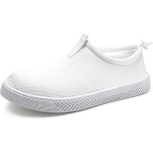 imageWateLves Water Shoes for Men and Women  QuickDry MultiPurpose Casual Water Sneakers SlipOn with Drainage Holes  Lightweight NonSlip Aqua Shoes for Outdoor Water SportsWhite