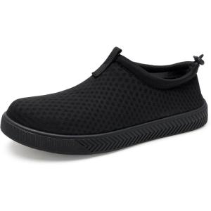 imageWateLves Water Shoes for Men and Women  QuickDry MultiPurpose Casual Water Sneakers SlipOn with Drainage Holes  Lightweight NonSlip Aqua Shoes for Outdoor Water SportsBlack
