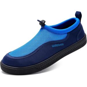 imageWateLves Water Shoes for Men and Women  QuickDry MultiPurpose Casual Water Sneakers SlipOn with Drainage Holes  Lightweight NonSlip Aqua Shoes for Outdoor Water SportsBlue