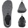 imageWateLves Barefoot Water Shoes Women Men Breathable Wide Toe Slip On Beach Walking Shoes Comfortable Travel Minimalist Zero Drop SneakersDark Grey