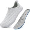imageWateLves Barefoot Water Shoes Women Men Breathable Wide Toe Slip On Beach Walking Shoes Comfortable Travel Minimalist Zero Drop SneakersWhite