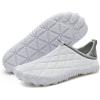 imageWateLves Barefoot Water Shoes Women Men Breathable Wide Toe Slip On Beach Walking Shoes Comfortable Travel Minimalist Zero Drop SneakersWhiteGrey
