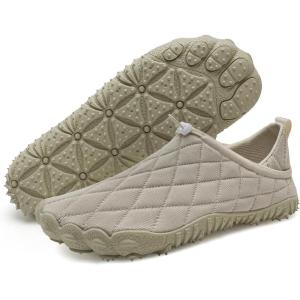 imageWateLves Barefoot Water Shoes Women Men Breathable Wide Toe Slip On Beach Walking Shoes Comfortable Travel Minimalist Zero Drop SneakersApricot