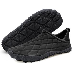 imageWateLves Barefoot Water Shoes Women Men Breathable Wide Toe Slip On Beach Walking Shoes Comfortable Travel Minimalist Zero Drop SneakersBlack