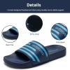 imageWateLves Girls ampamp Boys Slide Sandals Kids Summer Slippers Slip On for Outdoor Beach Pool Shower Little KidBig KidBlueStripe