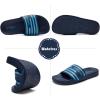 imageWateLves Girls ampamp Boys Slide Sandals Kids Summer Slippers Slip On for Outdoor Beach Pool Shower Little KidBig KidBlueStripe