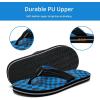 imageWateLves Kids Flip Flops Boys Girls Sandals Youth Big Kid Summer Slip on Thong Slide Sandals for Beach Pool Shower LittleBig KidBlueBlack