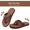 imageWateLves Kids Flip Flops Boys Girls Sandals Youth Big Kid Summer Slip on Thong Slide Sandals for Beach Pool Shower LittleBig KidBrown