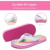imageWateLves Kids Flip Flops Boys Girls Sandals Youth Big Kid Summer Slip on Thong Slide Sandals for Beach Pool Shower LittleBig KidRainbow Fish Scales