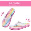 imageWateLves Kids Flip Flops Boys Girls Sandals Youth Big Kid Summer Slip on Thong Slide Sandals for Beach Pool Shower LittleBig KidRainbow Fish Scales