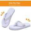 imageWateLves Kids Flip Flops Boys Girls Sandals Youth Big Kid Summer Slip on Thong Slide Sandals for Beach Pool Shower LittleBig KidWhite