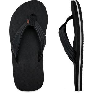 imageWateLves Kids Flip Flops Boys Girls Sandals Youth Big Kid Summer Slip on Thong Slide Sandals for Beach Pool Shower LittleBig KidBlack