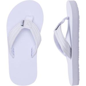 imageWateLves Kids Flip Flops Boys Girls Sandals Youth Big Kid Summer Slip on Thong Slide Sandals for Beach Pool Shower LittleBig KidWhite