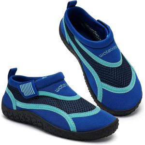 imageWateLves Kids Water Shoes Toddler Quick Dry Barefoot Shoes Girls Boys Aqua Athletic Sneakers for Beach Hiking Swim Kayak Sport Accessories Camping EssentialsNavy Blue