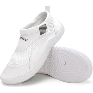 imageWateLves Kids Water Shoes Toddler Quick Dry Barefoot Shoes Girls Boys Aqua Athletic Sneakers for Beach Hiking Swim Kayak Sport Accessories Camping EssentialsWhite
