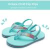imageWateLves Girls ampamp Boys Kids Flip Flop summer Slide Sandals Slip on Suitable for Bath Shower Beach pool Little KidBig KidGlitter Green