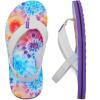 imageWateLves Girls ampamp Boys Kids Flip Flop summer Slide Sandals Slip on Suitable for Bath Shower Beach pool Little KidBig KidTie Dye