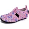 imageWateLves Kids Water Shoes Toddler Barefoot Swim Beach Shoes Girls Boys Breathable Quick Dry Aqua SocksFish ScalePink Purple