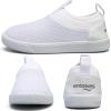imageWateLves Toddler Water Shoes Kids Boys and Girls  QuickDry MultiPurpose Casual Water Sneakers Slip On with Drainage Holes for Swim Walking Beach Vacation EssentialsWhite