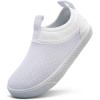 imageWateLves Toddler Water Shoes Kids Boys and Girls  QuickDry MultiPurpose Casual Water Sneakers Slip On with Drainage Holes for Swim Walking Beach Vacation EssentialsWhite