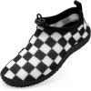 imageWateLves Toddler Water Shoes Kids Boys and Girls Quick Dry Lightweight NonSlip Aqua Swim Socks with Flexible Thick Sole for Beach Pool SurfingCheckered