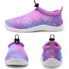 imageWateLves Toddler Water Shoes Kids Boys and Girls Quick Dry Lightweight NonSlip Aqua Swim Socks with Flexible Thick Sole for Beach Pool SurfingPurple Fishscales