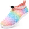 imageWateLves Toddler Water Shoes Kids Boys and Girls Quick Dry Lightweight NonSlip Aqua Swim Socks with Flexible Thick Sole for Beach Pool SurfingRainbow