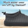 imageWateLves Toddler Water Shoes Kids Boys and Girls Quick Dry Water Sneakers Slip On Aqua Swim Shoes for Beach Daily WalkingDark Gray