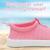 imageWateLves Toddler Water Shoes Kids Boys and Girls Quick Dry Water Sneakers Slip On Aqua Swim Shoes for Beach Daily WalkingPink